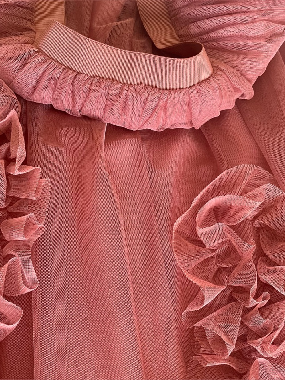 Anthropologie Felicity Rose Pink Ruffle Tulle Midi Skirt - Picture 12 of 17